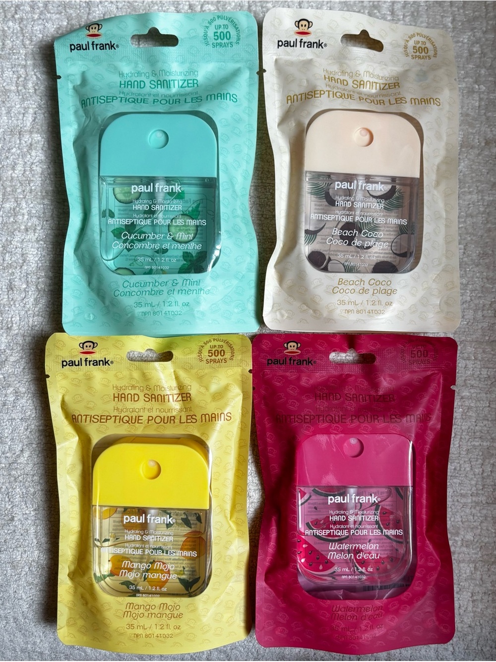 NWT Paul Frank Hand Sanitizer Spray Variety Bundle